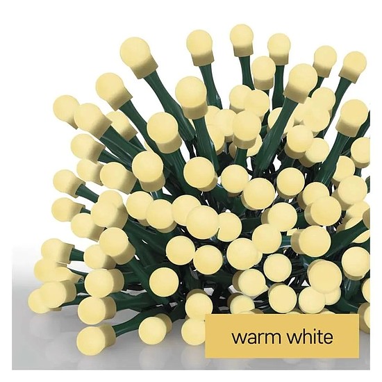 LED karácsonyi fényfüzér, cseresznye-golyók,8 m,kültéri és beltéri,meleg fehér,progr,időz.