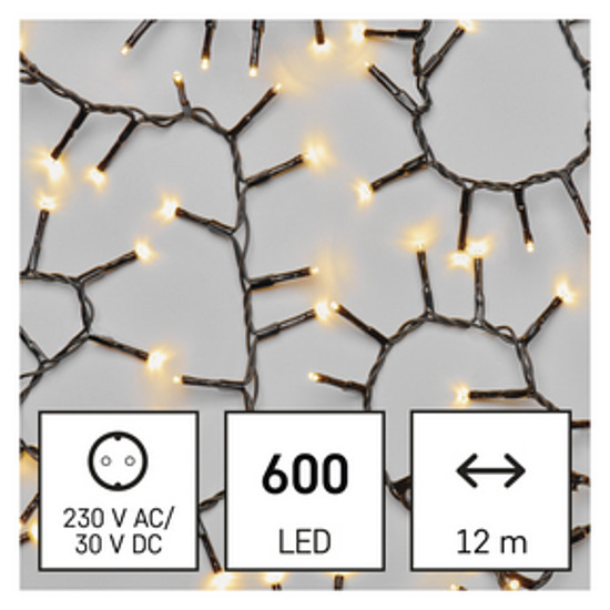 LED karácsonyi fényfüzér - süni, 12 m, kültéri és beltéri, meleg fehér, időzítő (D4BW03)