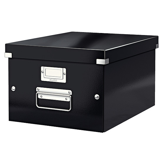 Leitz Click&Store irattároló doboz A4 méretű metálfényű fekete 60440095