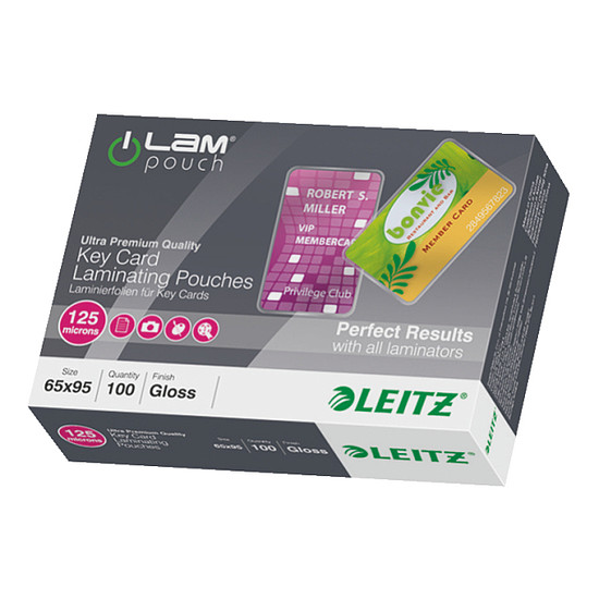 Leitz iLam lamináló fólia 65x95 mm 125 micron meleglamináló 33812