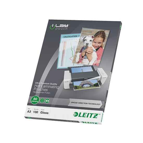 Leitz iLam UDT lamináló fólia A3 80 micron meleglamináló 74850000