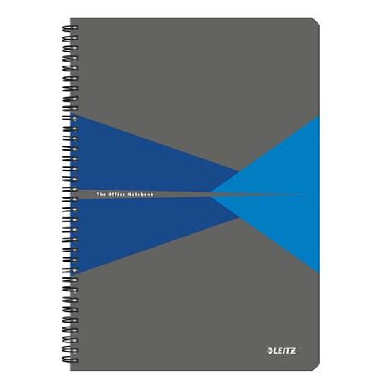 Leitz Office 44950035 spirálfüzet PP borító A4 90 lap kockás, szürke-kék