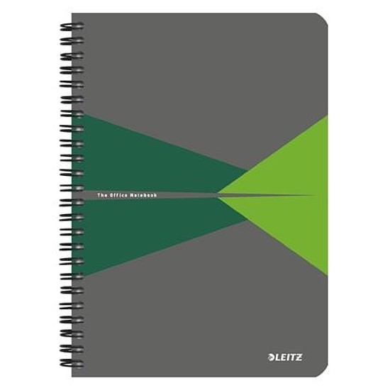 Leitz Office 44980055 spirálfüzet PP borító A5 90 lap kockás szürke-zöld