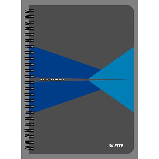 Leitz Office 44990035 spirálfüzet PP borító A5 90 lap vonalas, szürke-kék