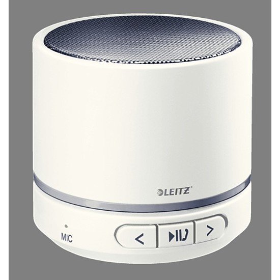 Leitz Wow hordozható mini sztereó Bluetooth hangszóró, fehér 63581001