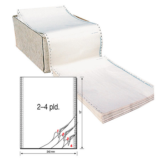 Leporelló 240mm 12˝ 2pld. lapsorszámozott 900 garnitúra / doboz