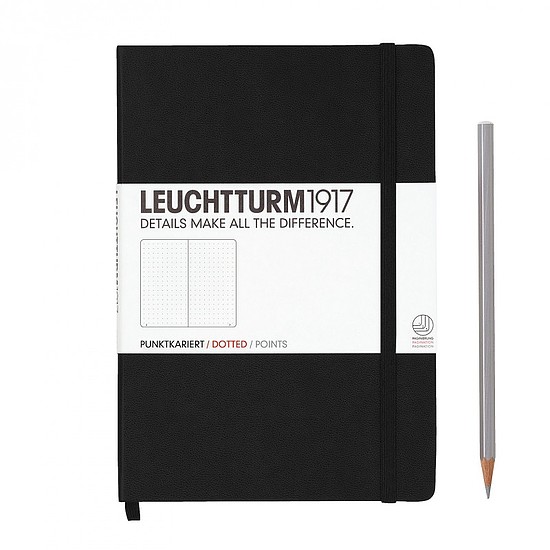 LEUCHTTURM 1917 exkluzív beíró A5 pontozott 249 számozott lap vegyes színek gumis keményfedeles