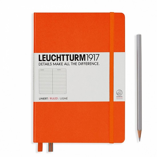 LEUCHTTURM 1917 exkluzív beíró A5 vonalas 249 számozott lap gumis keményfedeles fekete