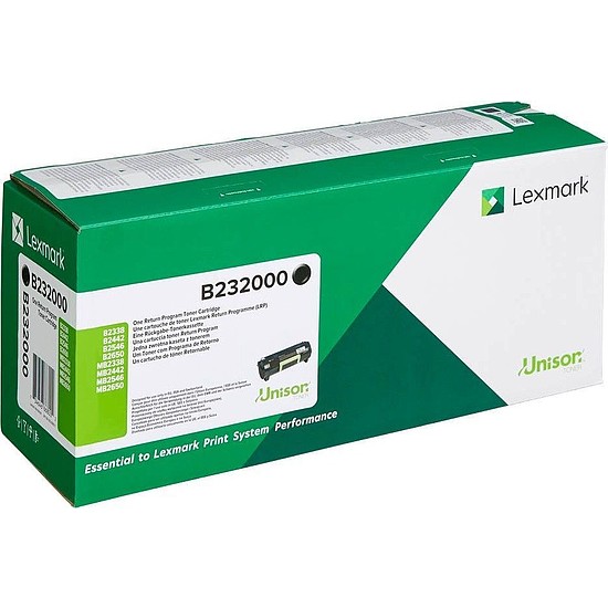 Lexmark B2338 B2442 lézertoner eredeti Black 3K B232000