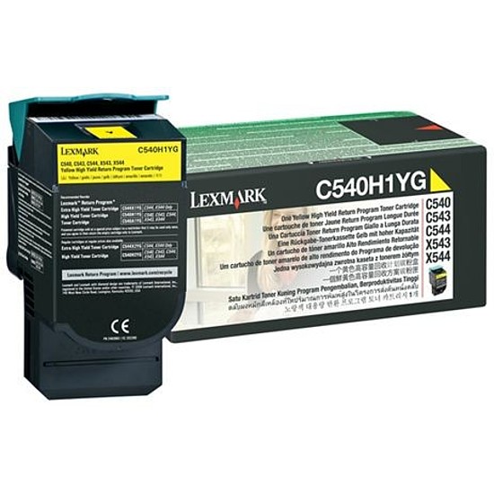 Lexmark C540 C544 X544 lézertoner eredeti Yellow 2K C540H1YG / megszűnő