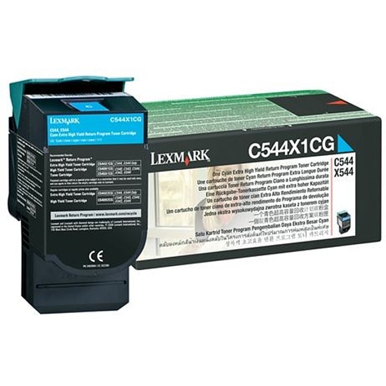 Lexmark C544 X544 lézertoner eredeti Cyan 4K C544X1CG / megszűnő