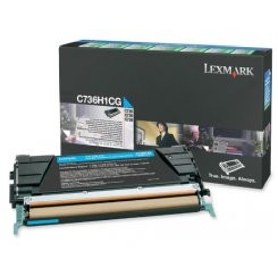 Lexmark C736 Cyan lézertoner eredeti 10K C736H1CG