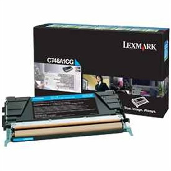 Lexmark C746 C748 lézertoner eredeti Cyan 7K C746A1CG