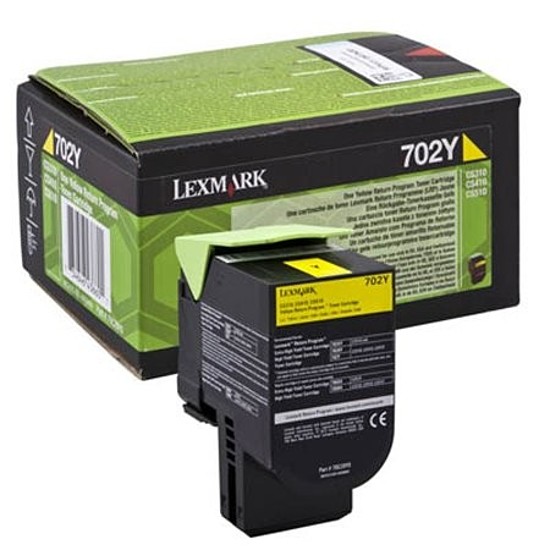 Lexmark CS310 SC410 SC510 lézertoner eredeti Yellow 1K 70C20Y0 702Y