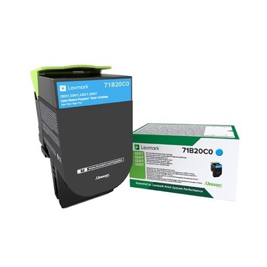 Lexmark CS317 Cyan lézertoner eredeti 2,3K 71B20C0