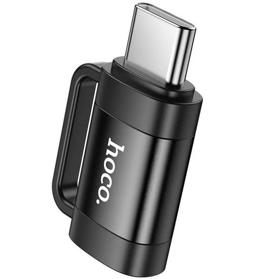 Lightning - USB-C adapter Hoco UA31E, fekete