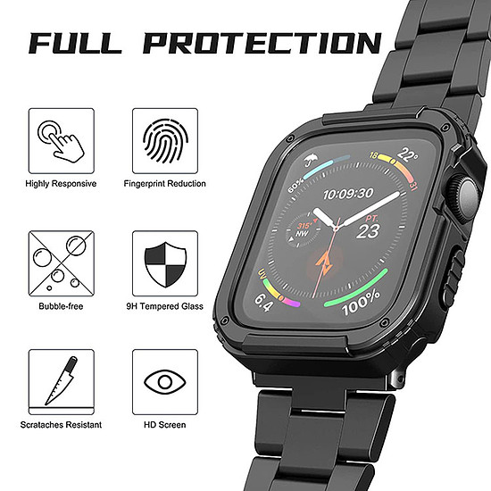 Lito - Watch Armor 360 tok + képernyővédő fólia - Apple Watch 1/2/3 (42mm) - kék (KF2312343)