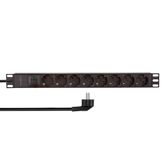 Logilink 19" PDU 8-utas, túlfeszültség-védelemmel