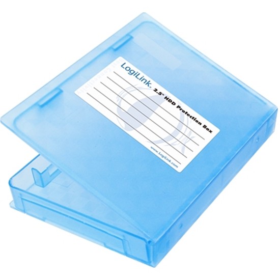 LogiLink 2,5" HDD védő doboz, 1 HDD-hez, cseppállló, kék (UA0131)