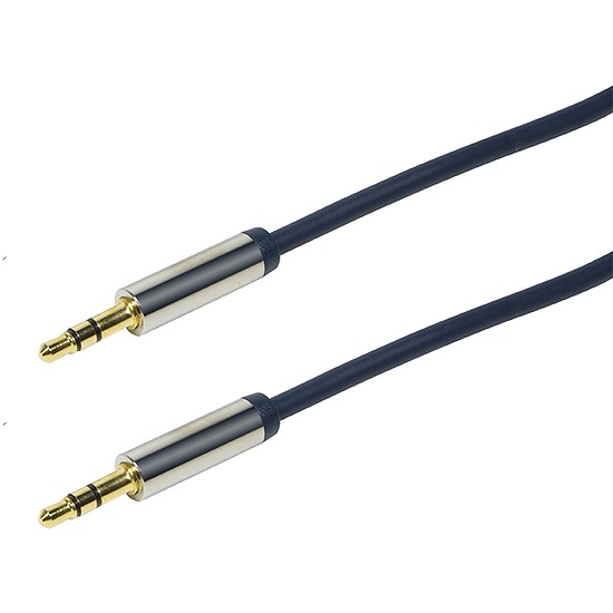 Logilink audió kábel 3.5 mm Sztereó M/M egyenes, 0,3 m, kék (CA10030)