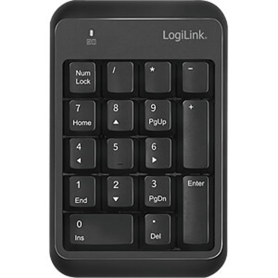 Logilink Billentyűzet, Bluetooth 5.1, 17 billentyű, fekete (ID0201)