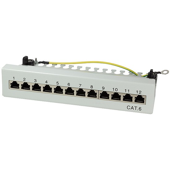 Logilink Cat.6 Patch Panel 12-Port desktop, STP, grey (NP0017A)