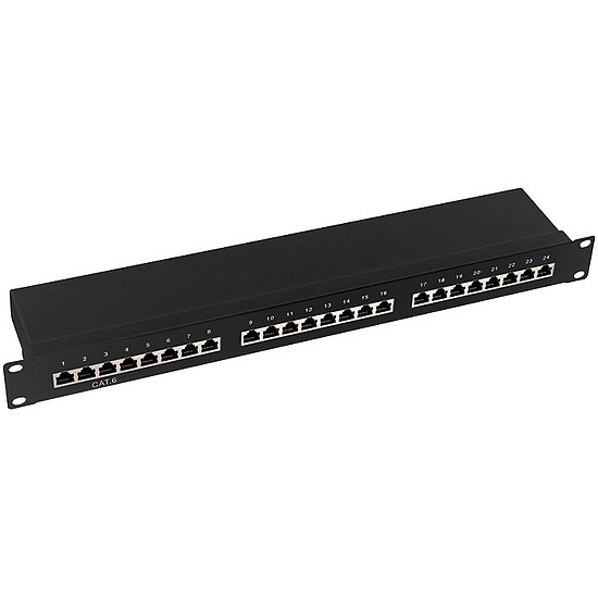 Logilink Cat.6 Patch Panel 24-Port 19" STP, black, EconLinie (NP0055)