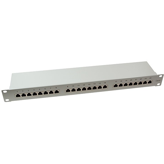 Logilink Cat.6 Patch Panel 24-Port 19" STP, grey, EconLinie (NP0053)