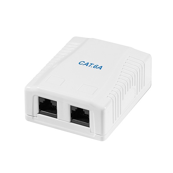 Logilink Cat.6A Felületre szerelhető doboz 2 x RJ45, árnyékolatlan