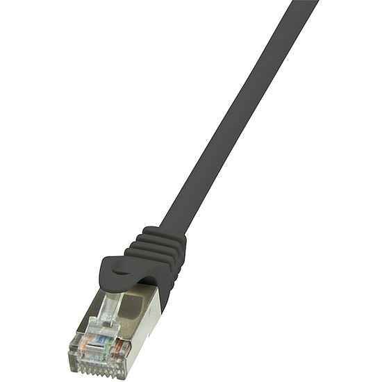 LogiLink CAT5e F/UTP Patch Kábel AWG26 fekete, 0,5m (CP1023S)