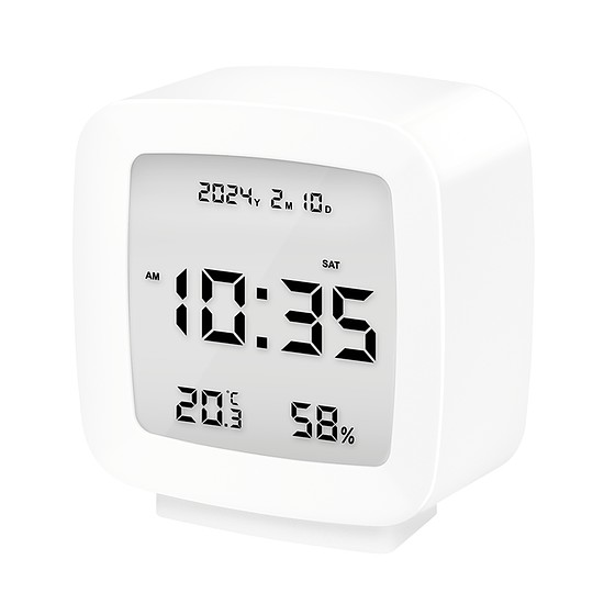 Logilink Digitális ébresztőóra, hőmérséklet, páratartalom, szundi funkció, fehér