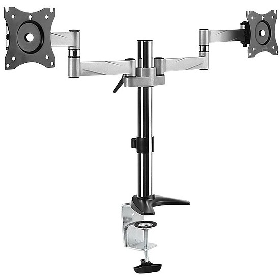 Logilink Dual Monitor Desk mount, 13"-27", arm 342mm, aluminum (BP0077)