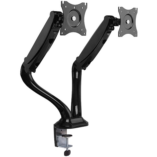 LogiLink Dual monitor desk mount, tilt 90/+90, swivel 90/+90, level