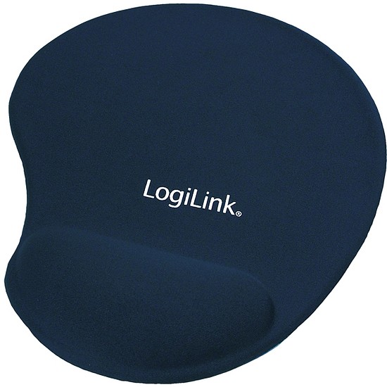 LogiLink Egérpad, géles csuklótámasszal, kék (ID0027B)