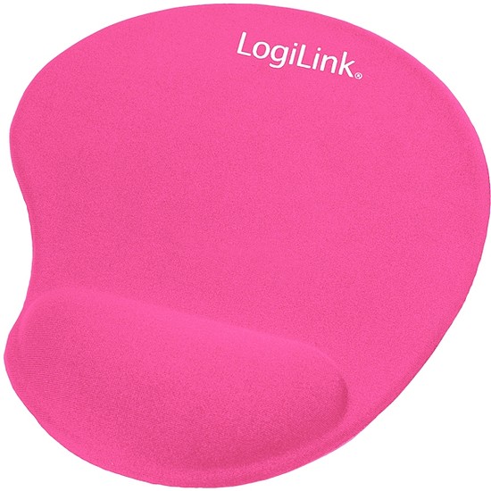 LogiLink Egérpad, géles csuklótámasszal, pink (ID0027P)