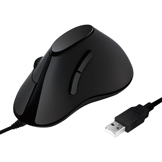 LogiLink Ergonomic függőleges egér USB, fekete (ID0158)