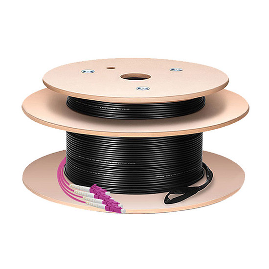 LogiLink Fiber törzskábel U-DQ(ZN)BH, 4 eres multimódusú OM4,180 m, LC/UPC - LC/UPC (FT1U180)