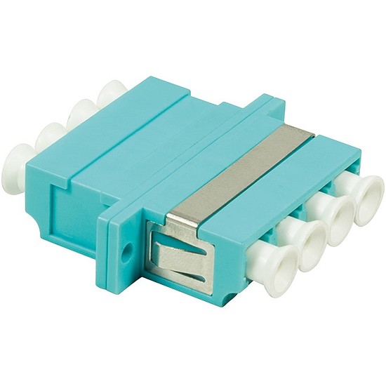 Logilink Fibre Adapter LC Quad MM, aqua, with flange (FA04LC3)