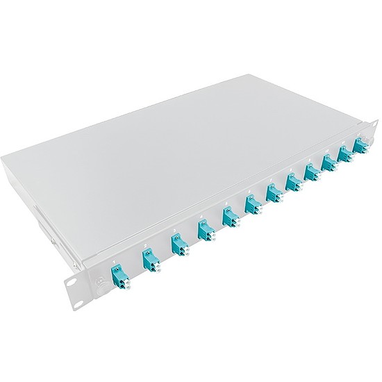 Logilink Fibre Optic Patch Panel LC-DX 12 Port, OM3, 1U, GREY (F12LC3G)