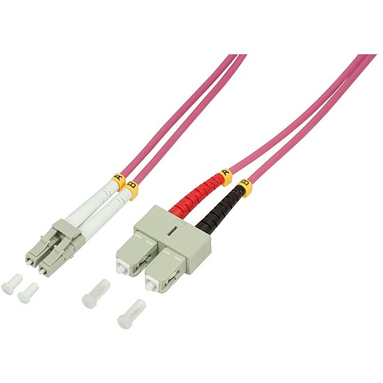 Logilink Fibre Patch Cord OM4 LC-SC 0,5m Duplex (FP4LS00)