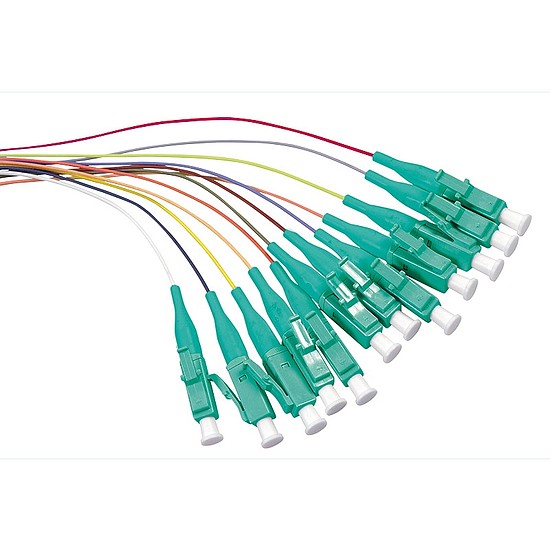 Logilink Fibre Pigtail Set 12 x LC OM3 2m, colored, aqua connector (FL3LC02)