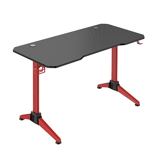 Logilink Gaming Desk, 120x60 cm, RGB világítás, piros asztalkeret (EO0042)