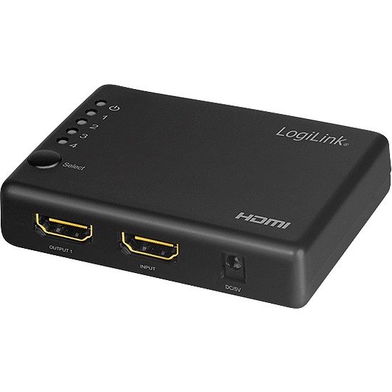 Logilink HDMI splitter 1x4-Port, 4K/30 Hz, HDCP, CEC, slim (HD0036)