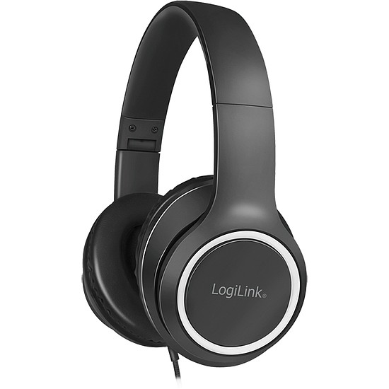 Logilink Headset Stereo, with Microphone, 1x 3.5mm, black (HS0053)