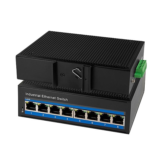 LogiLink Industrial Gigabit Ethernet PoE switch, 8 portos, 10/100/1000 Mbit/s (NS203P)