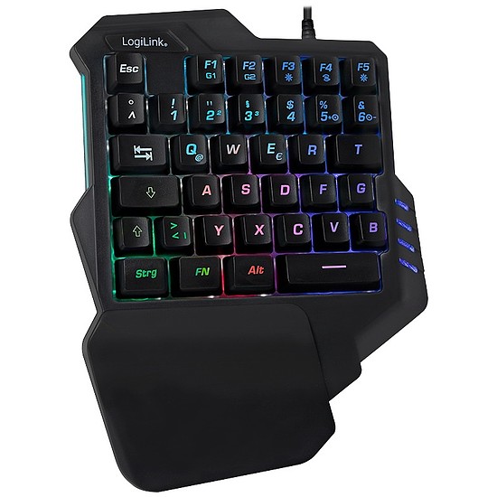 Logilink Keyboard, wired, one hand gaming (ID0181)