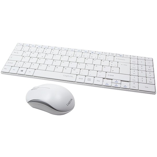 Logilink Keyboard Wireless Combo set 2,4G, slim, white (ID0109)