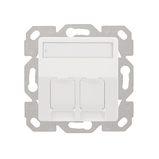 Logilink Keystone előlap 2 modulhoz, kiálló, UP/50, hófehér