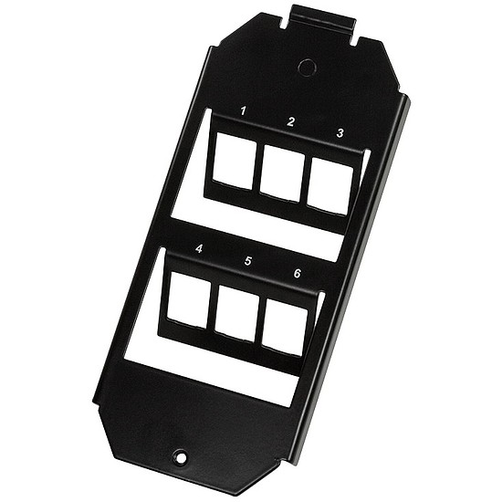 Logilink Keystone floor box insert for 2 x 3 keystone modules, black (NK4060)