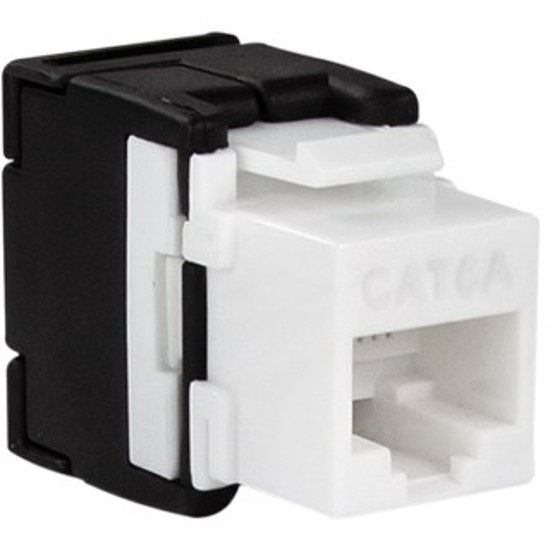 Logilink Keystone Jack Cat.6A UTP EconLine 17.4mm AWG22-26, white/black (NK4028)